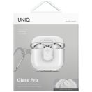 Uniq Glase Pro Apple AirPods 4 tok karabinerrel, átlátszó