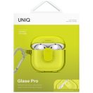 Uniq Glase Pro Apple AirPods 4 tok karabinerrel, sárga