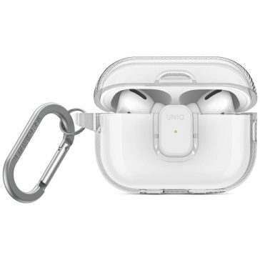   Uniq Glase Pro Apple AirPods Pro 2 tok karabinerrel, átlátszó