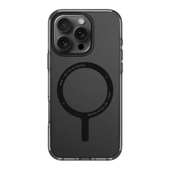 Uniq Clario Magclick Apple iPhone 16 Pro Max MagSafe tok, átlátszó-szürke