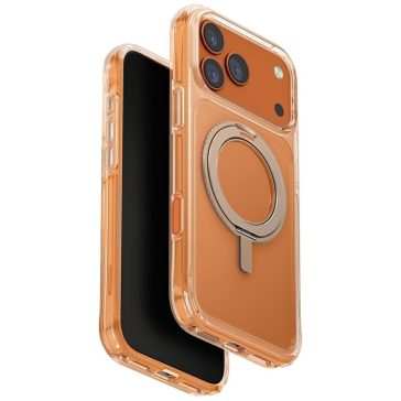   Uniq Swivix Apple iPhone 17 Pro Max tok 360 fokban állítható kitámasztóval, átlátszó-arany
