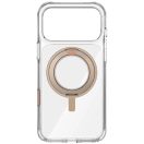Uniq Swivix Apple iPhone 17 Pro Max tok 360 fokban állítható kitámasztóval, átlátszó-arany
