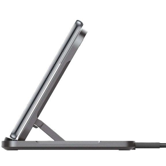 Spigen ArcField Stand Flex PF2201 vezeték nélküli wireless gyorstöltő, 15W, fekete