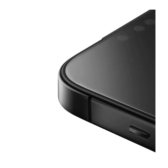 Uniq Optix ExoFit Vivid Apple iPhone 17 Pro tempered glass kijelzővédő üvegfólia felhelyező kerettel, átlátszó