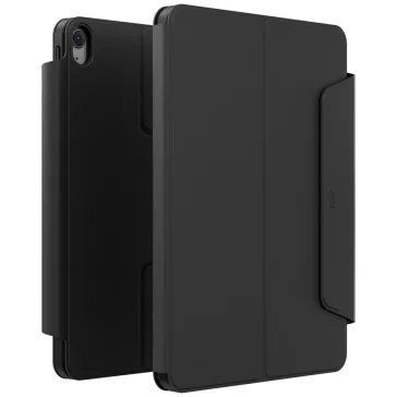   Uniq Rovus 360 Apple iPad Air 13 (2024 / 2025) mágneses tok kitámasztóval, 360 fokban forgatható, fekete