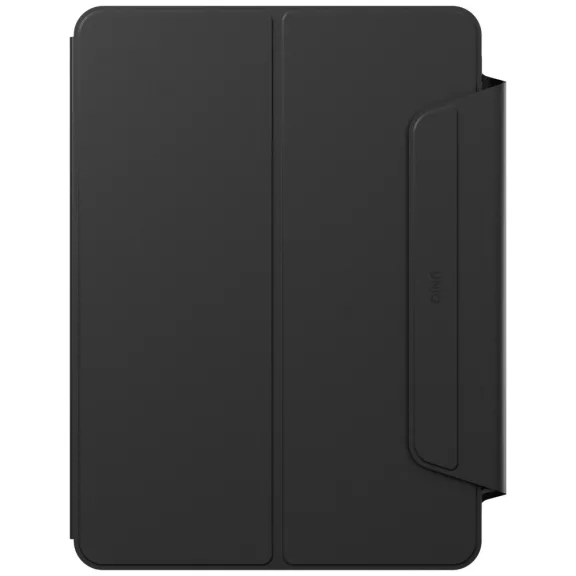 Uniq Rovus 360 Apple iPad Pro 13 2024 / 2025 mágneses tok kitámasztóval, 360 fokban forgatható, fekete