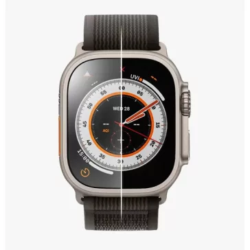   Uniq Optix Duo Pro Apple Watch Ultra 3 / 2 / 1 49mm Anti-reflecting tempered kijelzővédő fólia, ezüst