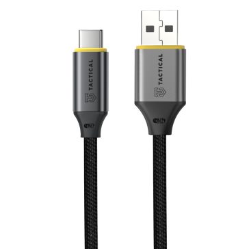  Tactical Fast Rope Aramid 2.0 USB-A-USB-C töltő- és adatkábel, szőtt, 0,3m, fekete