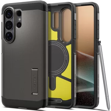   Spigen Tough Armor MagFit Samsung Galaxy S26 Ultra tok, MagSafe, Gunmetal, sötétszürke