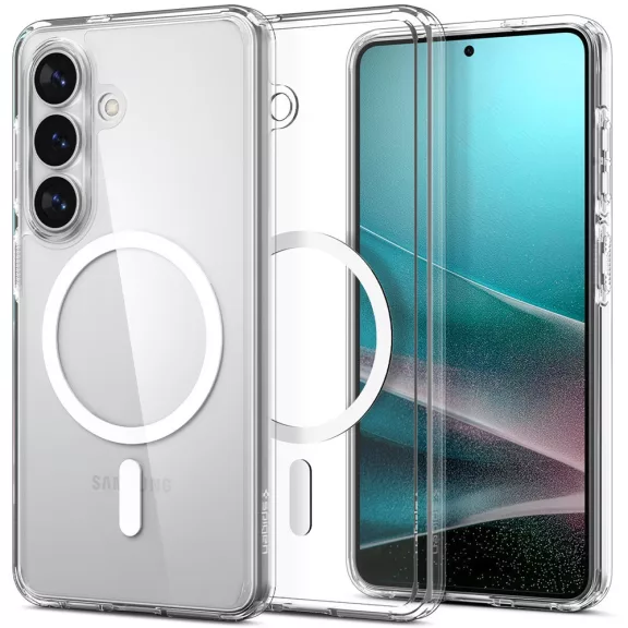 Spigen Ultra Hybrid MagFit Samsung Galaxy S26 Plus tok, Clear White, átlátszó-fehér