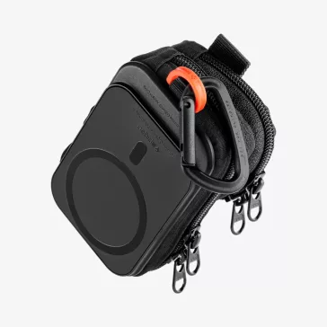   Spigen Snap Zip MagFit kártyatartó / táska, rendszerező, MagSafe, fekete