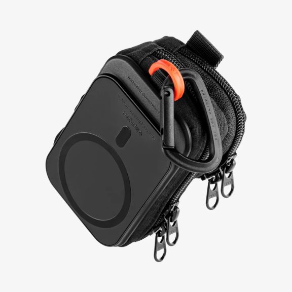 Spigen Snap Zip MagFit kártyatartó / táska, rendszerező, MagSafe, fekete