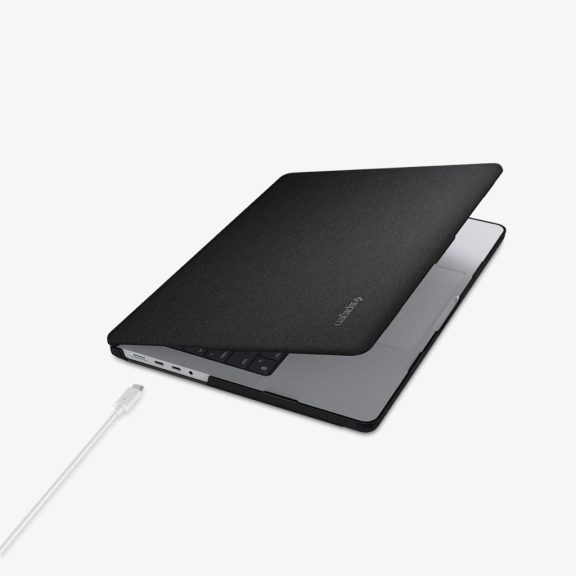 Spigen Urban Fit Macbook Pro 14" tok, fekete