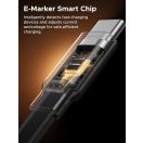 Ugreen USB-C-USB-C behúzható, állítható töltő-és adatkábel automatikus visszatekeréssel, 100W, 1m, fekete