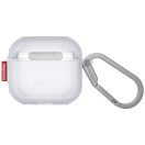 Skinarma Mecha CE AirPods 4 tok karabinerrel, Frost, átlátszó