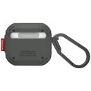 Skinarma Mecha CE AirPods 4 tok karabinerrel, Olive, szürke