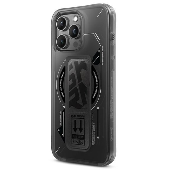 Skinarma Helio Apple iPhone 16 Pro mágneses tok kitámasztóval, fekete