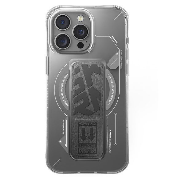 Skinarma Helio Apple iPhone 16 Pro mágneses tok kitámasztóval, ezüst