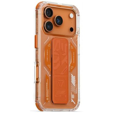   Skinarma Helio Apple iPhone 17 Pro Max mágneses tok kitámasztóval, narancs