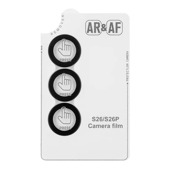 Obal:Me Samsung Galaxy S26 Plus tempered glass kamera védő üvegfólia, fekete