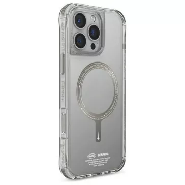   Skinarma Saido Apple iPhone 16 Pro mágneses tok, Magsafe kompatibilis, ezüst