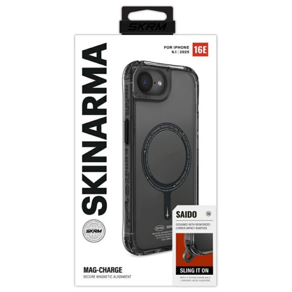 Skinarma Saido Apple iPhone 17e / iPhone 16e mágneses tok, Magsafe kompatibilis, fekete