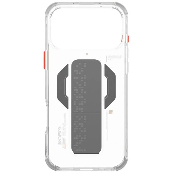 Skinarma Haxa Apple iPhone 17 Pro Max mágneses tok kitámasztóval, Magsafe kompatibilis, átlátszó