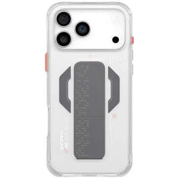   Skinarma Haxa Apple iPhone 17 Pro mágneses tok kitámasztóval, Magsafe kompatibilis, átlátszó