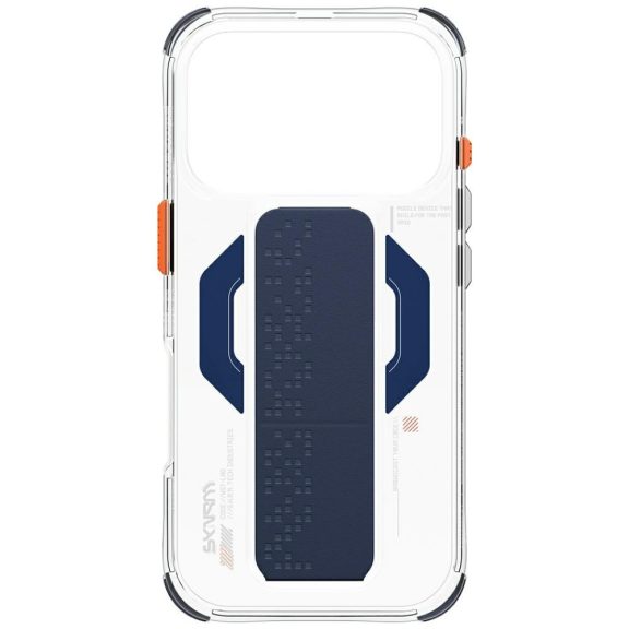 Skinarma Haxa Apple iPhone 17 Pro Max mágneses tok kitámasztóval, Magsafe kompatibilis, kék