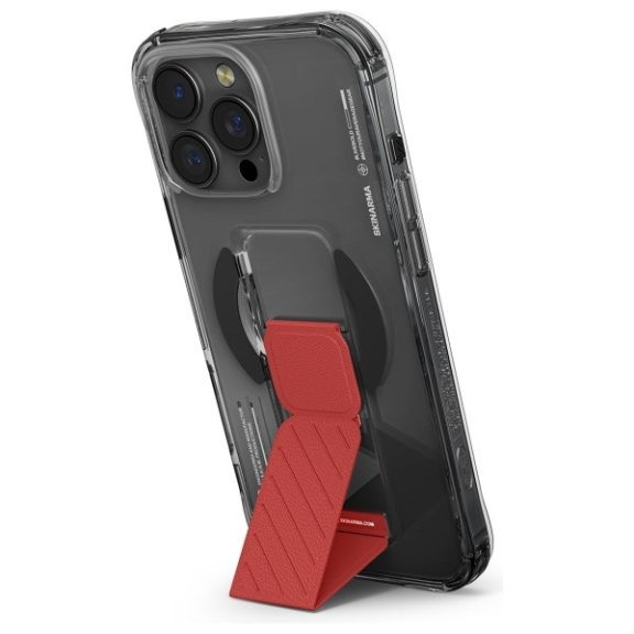 Skinarma Magma Apple iPhone 16 Pro mágneses tok kitámasztóval, Magsafe kompatibilis, fekete