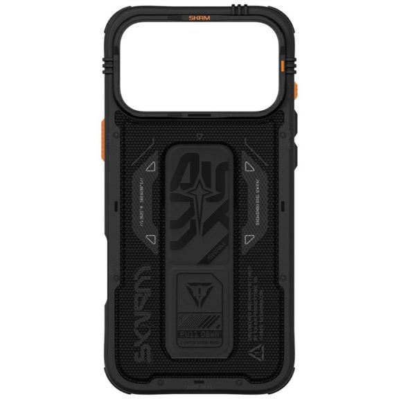 Skinarma Phantom Apple iPhone 17 Pro Max mágneses tok kitámasztóval, Magsafe kompatibilis, fekete