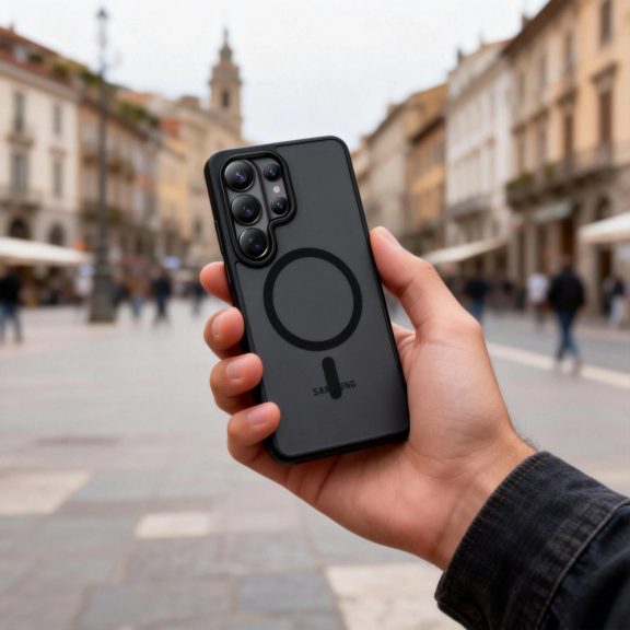 Tech-Protect Magmat Samsung Galaxy S26 Ultra hátlap tok, MagSafe, fekete