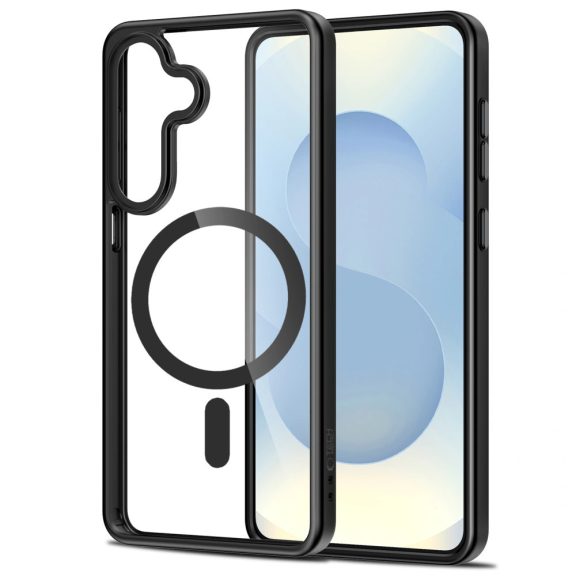 Tech-Protect Magmat Samsung Galaxy S26 hátlap tok, MagSafe, átlátszó-fekete