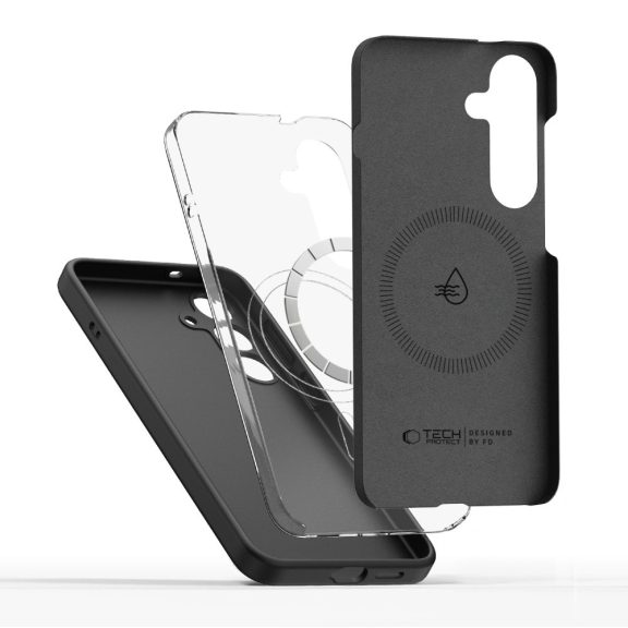 Tech-Protect Silicone Samsung Galaxy S26 Plus szilikon tok, MagSafe, fekete