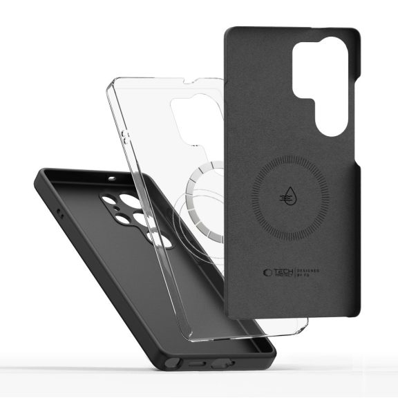 Tech-Protect Silicone Samsung Galaxy S26 Ultra szilikon tok, MagSafe, fekete