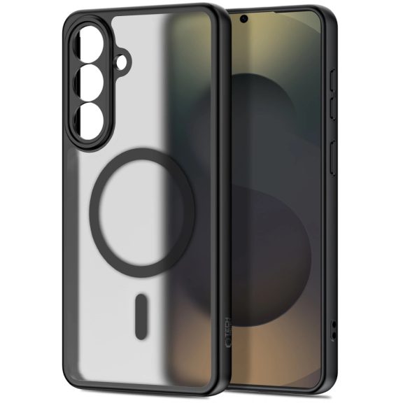 Tech-Protect BasicMag Samsung Galaxy S26 hátlap tok, MagSafe, áttetsző-fekete