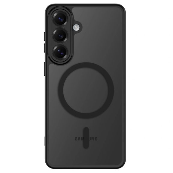 Tech-Protect BasicMag Samsung Galaxy S26 hátlap tok, MagSafe, áttetsző-fekete