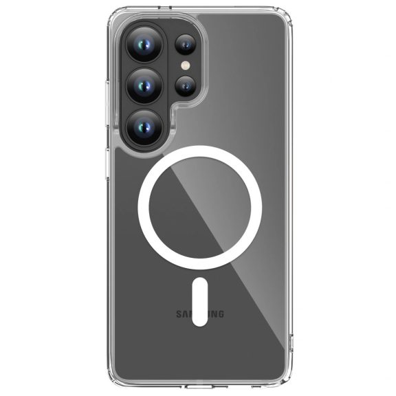 Tech-Protect Flexair Hybrid Samsung Galaxy S26 Ultra hátlap tok, megerősített sarok, MagSafe, átlátszó-fehér