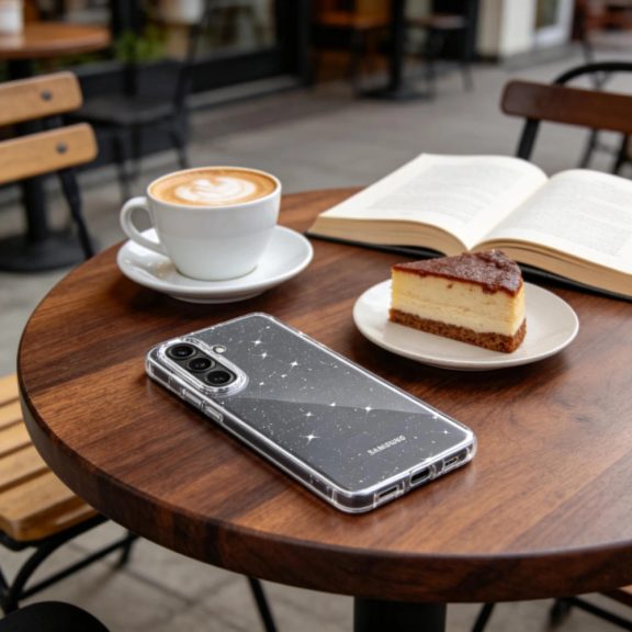 Tech-Protect Flexair Samsung Galaxy S26 Plus hátlap tok, csillámos-átlátszó