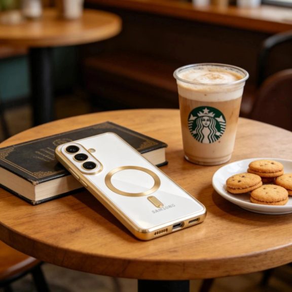 Tech-Protect MagFlex Samsung Galaxy S26 hátlap tok, MagSafe, átlátszó-arany (fényes)