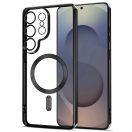 Tech-Protect MagFlex Samsung Galaxy S26 Ultra hátlap tok, MagSafe, átlátszó-fekete (fényes)