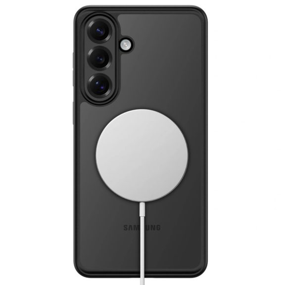 Tech-Protect MagPeak Samsung Galaxy S26 hátlap tok, MagSafe, áttetsző-fekete