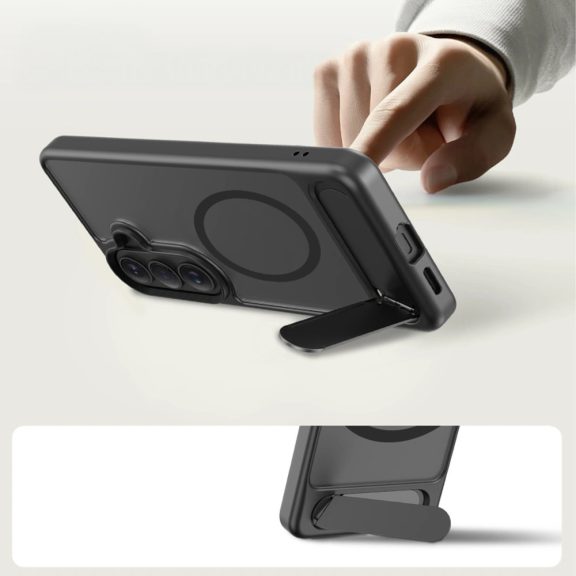 Tech-Protect MagRack Samsung Galaxy S26 hátlap tok kitámasztóval, MagSafe, fekete