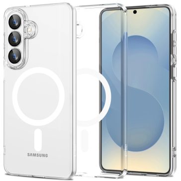   Tech-Protect Flexair Samsung Galaxy S26 hátlap tok, megerősített sarok, MagSafe, átlátszó-fehér