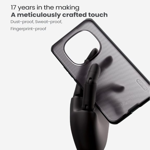 Nillkin Super Frosted PRO Xiaomi Redmi Note 15 Pro 5G műanyag hátlap tok, átlátszó-fekete