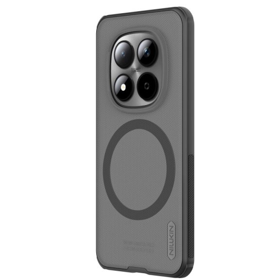 Nillkin Super Frosted PRO Xiaomi Redmi Note 15 Pro 5G mágneses műanyag hátlap tok, átlátszó-fekete