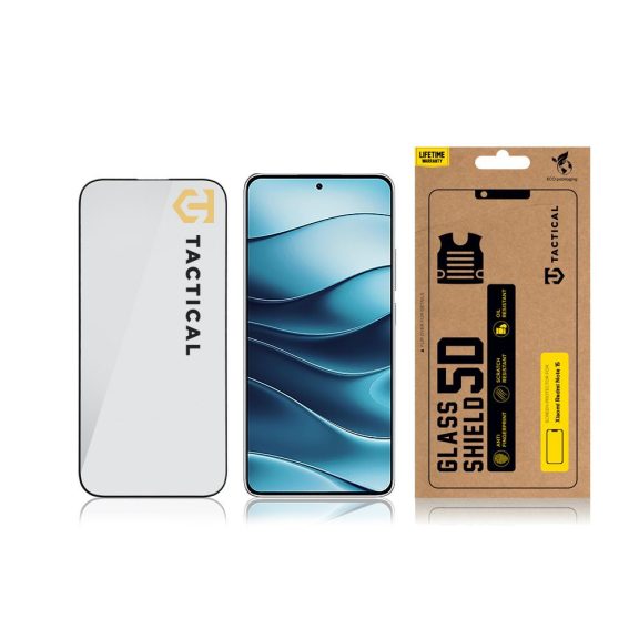 Tactical Glass Shield 5D Xiaomi Redmi Note 15 Pro 5G kijelzővédő üvegfólia, fekete