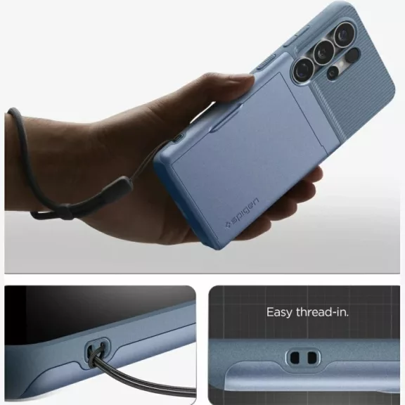 Spigen Slim Armor CS Samsung Galaxy S26 Ultra tok, kártyatartó, MagSafe, Light Blue, kék