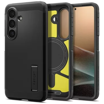   Spigen Tough Armor MagFit Samsung Galaxy S26 Plus tok, MagSafe, Black, fekete
