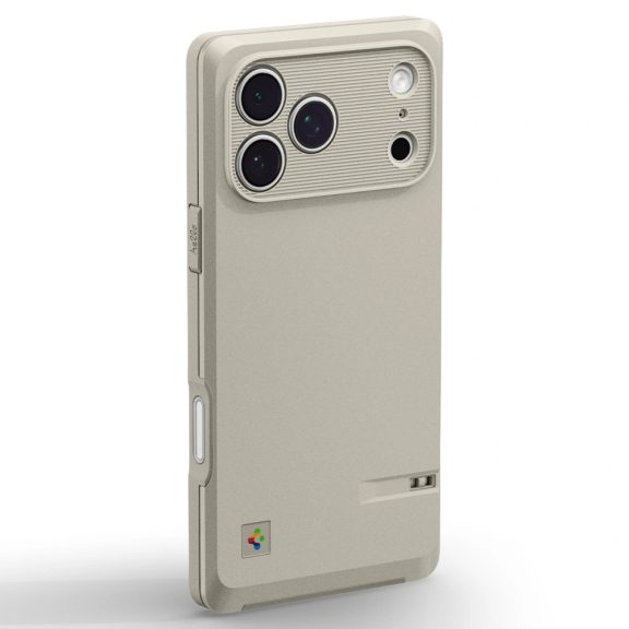 Spigen Classic LS Apple iPhone 17 Pro tok, MagSafe, Stone, szürke